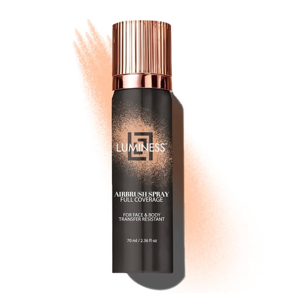 LUMINESS Spray Airbrush Foundation Makeup, Fair Shade 020 - Lightweight, Full Coverage Foundation for Face, Neck, & Body - Concealer for Seamless Blending, Natural-Looking Finish, 2.36 fl oz