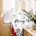 thumbnail image 2 of No Hook Shower Curtain with Built-in Rings - Red Green Plaid Christmas Tree Washable Waterproof Fabric Bathroom Curtains for Hotel,Rentals, Stall 36 X 78 Inch , White Winter, 2 of 9