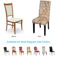 thumbnail image 4 of Dining Chair Cover Set Stretch Dining Chair Slipcovers Removable Washable Chair Protector Seat Covers for Dining Room Home Wedding Banquet Party Hotel (Printed 01, 4 Pack), 4 of 8