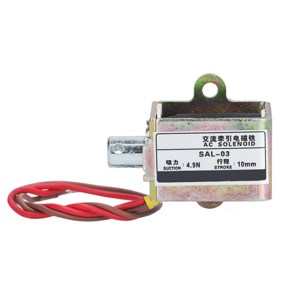 TICFOX Pull Type Solénoïde Électroaimant Traction 4.9N Aspiration 10mm Course SAL-03 AC220V Remplacement de l'électroaimant