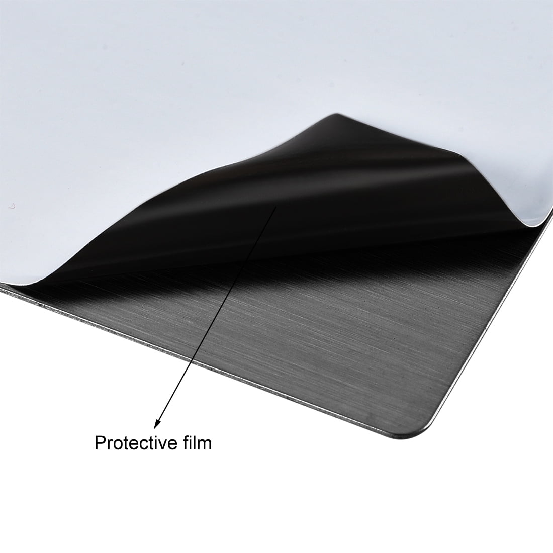 Unique Bargains Blank Metal Card Brushed 201 Stainless Steel Plates 80x50x0.4mm