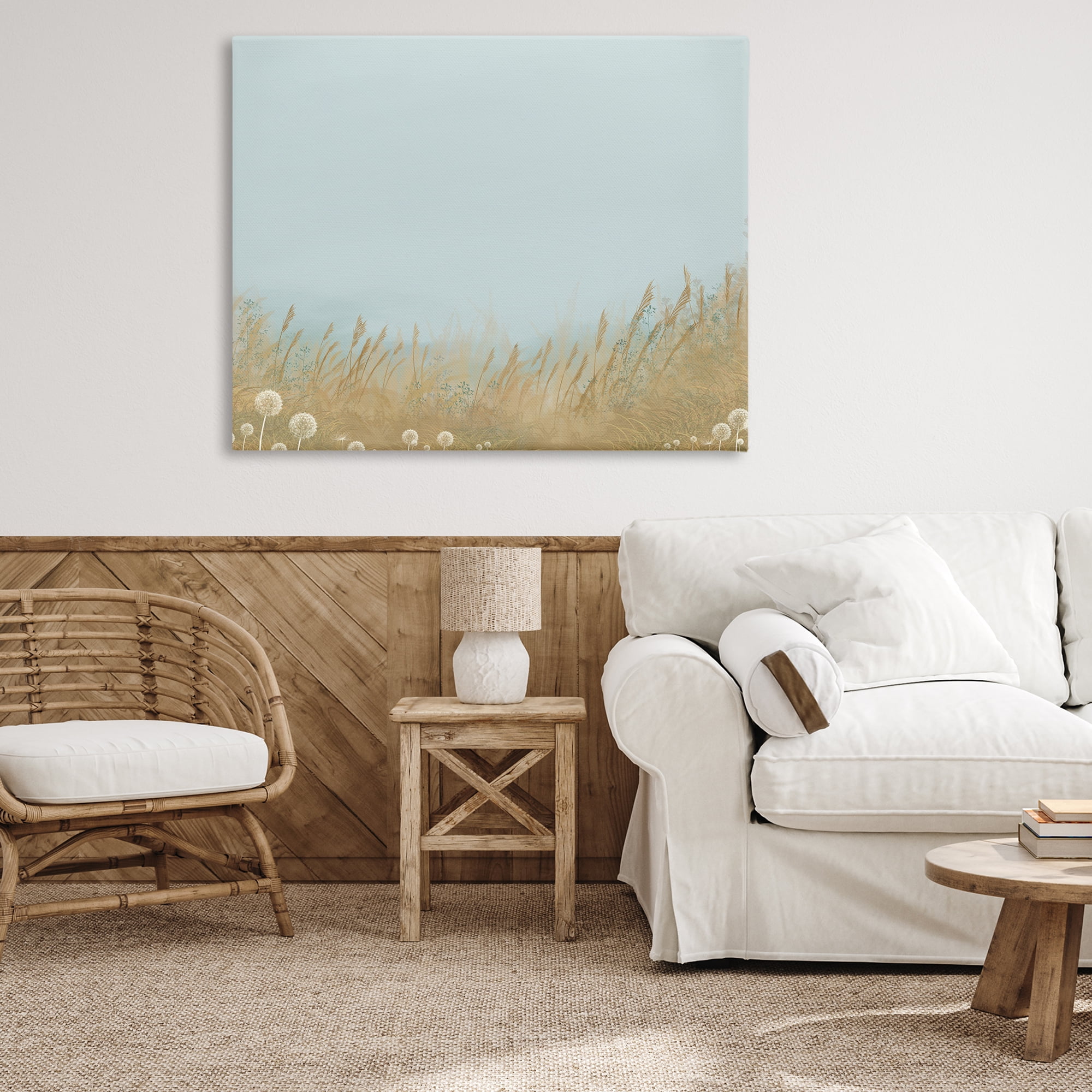 Misty Meadows Blowing in Wind Canvas Wall Art, design by Renel Peters