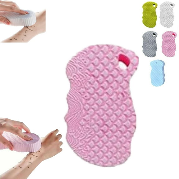 Magic Exfoliating Bath Sponge, Skin Friendly & Reusable, Super Soft Exfoliating Bath Sponge, Remover Dead Skin for All Skin Types, Multicolor(Pink)