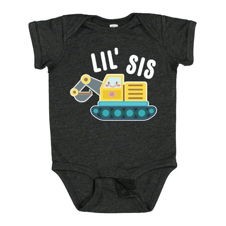

Inktastic Lil Sis in with Bulldozer Gift Baby Girl Bodysuit
