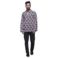 thumbnail image 1 of Atasi Cotton Ethnic Short Kurta for Boys Printed Party Wear Kurta for Men Dusty Rose, 1 of 5
