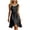 Black, variant on 2026 Summer Dress for Women Elegant Satin Sleeveless Party Dress with Pearl Beaded Neckline & Waist Bow Tie