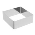 thumbnail image 4 of EeaseCA Square Mousse Mold Stainless Steel Cake Ring Mousse Cutter Cake Mold Dessert Ring Pastry Mould Baking Tool (Silver 7 Inch), 4 of 8