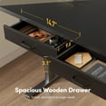 thumbnail image 3 of DESINO 48" × 24" Adjustable Height Electric Standing Desk with Double Drawer, Stand Up Home Office Desk with Splice Tabletop, Black Frame/Black Top, 3 of 7