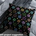 thumbnail image 2 of Feelyou Neon Animal Paw Fabric by the Yard 2 Yards, Kawaii Dog Cat Room Decor Fabric by the Yard, Child Cartoon Theme Fabric for Sewing, Lightweight Room Decor, 2 of 6