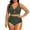 A-Army Green208, variant on 2 Piece Swimsuits For Women Plus Size Bikini Set High Waisted Tummy Control Bathing Suits Cross-Back V Neck Comfy Beachwear