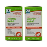 Quality Choice Allergy Relief Cetrizine HCI 10 mg (Pack of 2)