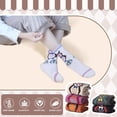 thumbnail image 3 of JIANFANG Socks Women, Soft Knit Wool Winter Thick Warm Cabin Fuzzy Crew Women Socks 5 Pack, 3 of 6