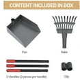 thumbnail image 5 of Dog Poop Tray and Rake Set, Dog Pooper Scooper with Long Adjustable Sectional Stainless Handles, 2 Pieces, 5 of 8