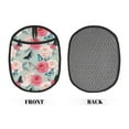 thumbnail image 2 of Pofeuu Roses and Butterflies Print Silicone Pot Mat Mitten With Hanging Loop Heat Resistant Oven Mitts Non-Slip Bbq Baking Smoking Potholders, 2 of 7