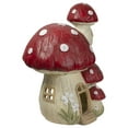 thumbnail image 3 of Northlight 18" Red and Beige Mushroom House Outdoor Garden Statue, 3 of 5