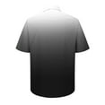 thumbnail image 5 of IYTR Men's Short Sleeve Button Shirts Summer Fashion Gradient Color Lapel Hawaiian Beach Shirt Casual Loose Blouses Black XXL, 5 of 5