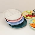 thumbnail image 5 of Dream Lifestyle Healthy Plates for Adults, Stackable Plates Anti-Skid Plastic Round 3 Compartment Plates Reusable Dishes for Home College Dorm Room Apartment, Microwave Safe & BPA Free, 5 of 8