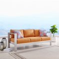 thumbnail image 5 of Lounge Sofa, Aluminum, Metal, Steel, Silver Orange, Modern Contemporary Urban Design, Outdoor Patio Balcony Cafe Bistro Garden Furniture Hotel Hospitality, 5 of 10