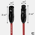 thumbnail image 2 of Coluber Cable 3-Pin Male to Female Balanced XLR Cable Audio Interface 6ft, 2 of 7
