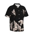 thumbnail image 2 of Easygdp Japanese White Crane Men's Hawaiian Shirts Print Lapel Short Sleeve for Beach, vacation, party, casual occasions - XX-Large, 2 of 9