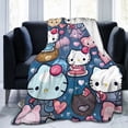 thumbnail image 6 of Hello Kitty Blanket, Super Soft Throw Blanket, Cozy Flannel Blankets For Boys Girls, Warm Blankets For Couch Sofa Bed, 80"X60", 6 of 9