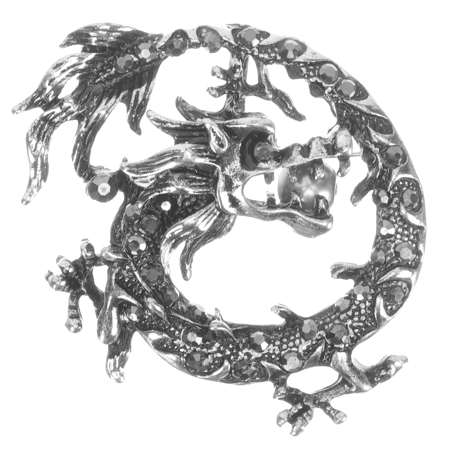 Chinese Dragon Brooch Vintage Brooch Pin Suit Clothes Lapel Pin for Men