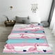 thumbnail image 5 of Balery Flamingo1 Manta de Felpa Suave y Acogedora – Cobija de Franela Aterciopelada para Cama, Lavable y Cálida para Sofá, Mascotas, Transpirable-80"x60", 5 of 7