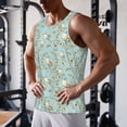 thumbnail image 5 of Lsque Cute Honeybees Pattern Mens Tank Tops Muscle Athletic Quick Dry Sleeveless Workout Fitness T Shirts Beach Tank Top, Loose-fit Sleeveless Shirt for Men-XX-Large, 5 of 7