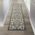 thumbnail image 4 of 2â€™ x 8â€™ Gray and Charcoal Indoor Outdoor Runner Rug, 4 of 6
