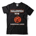 thumbnail image 2 of Halloween 1978 T Shirt Horror Movie Shirt Movie Inspired Tee Shirt Haddonfield Illinois Shirt (X-Large Navy Blue), 2 of 6