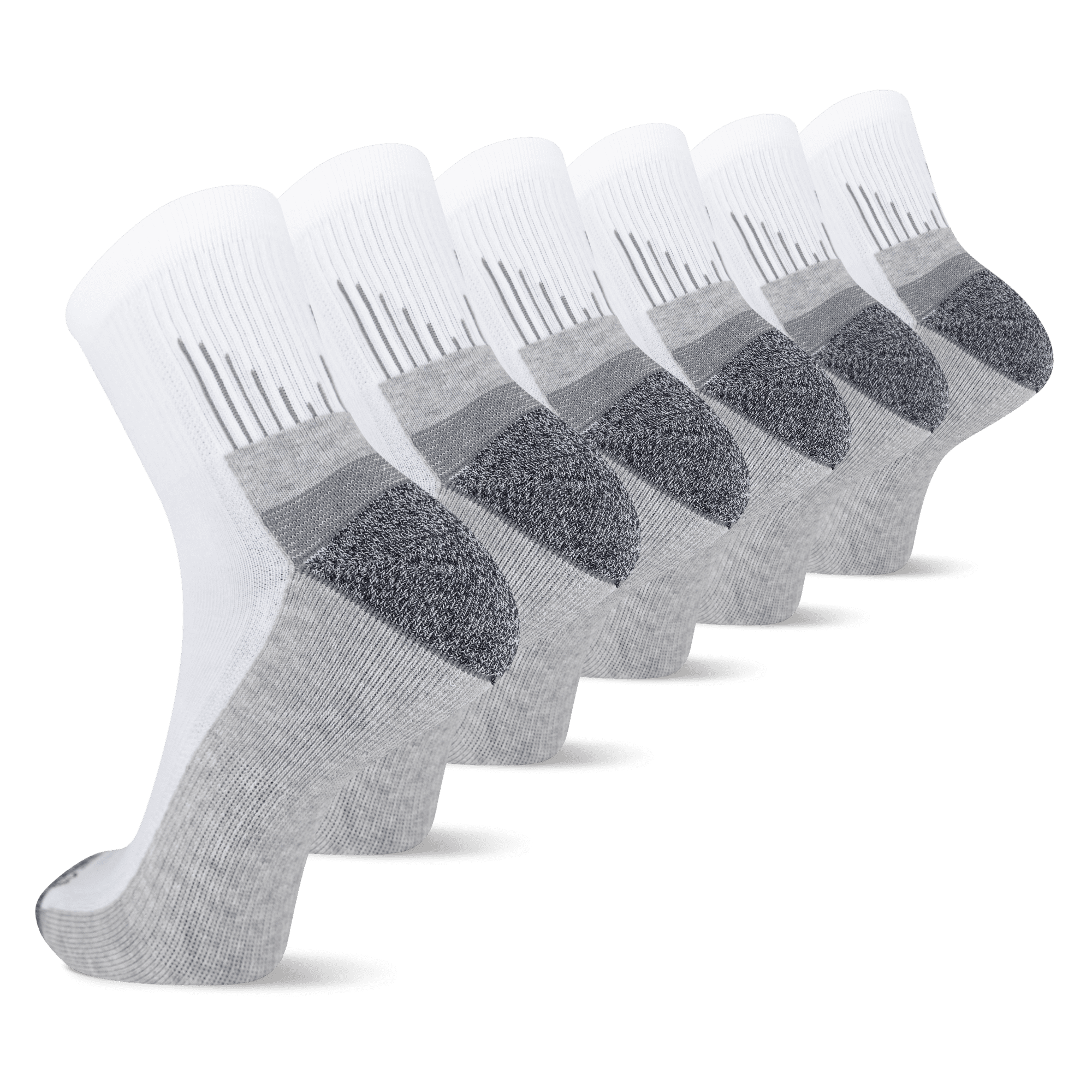 Wolverine Men's Performance Cushioned Work Ankle Socks - 6 Pairs - Breathable Mesh & Moisture Wicking