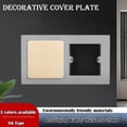thumbnail image 3 of 86 Type Switch Socket Wall Panel Decorative Frame Cover Wall Switch Bottom Box White Grey PC Switch Surround Plate, 3 of 3