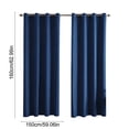 thumbnail image 3 of Dongrere 1 Panel Full Blackout Curtain Panel, Thermal Insulated Light Blocking Window Drape for Bedroom Living Room Home Decor, 29x63 Inch, Navy, 3 of 6