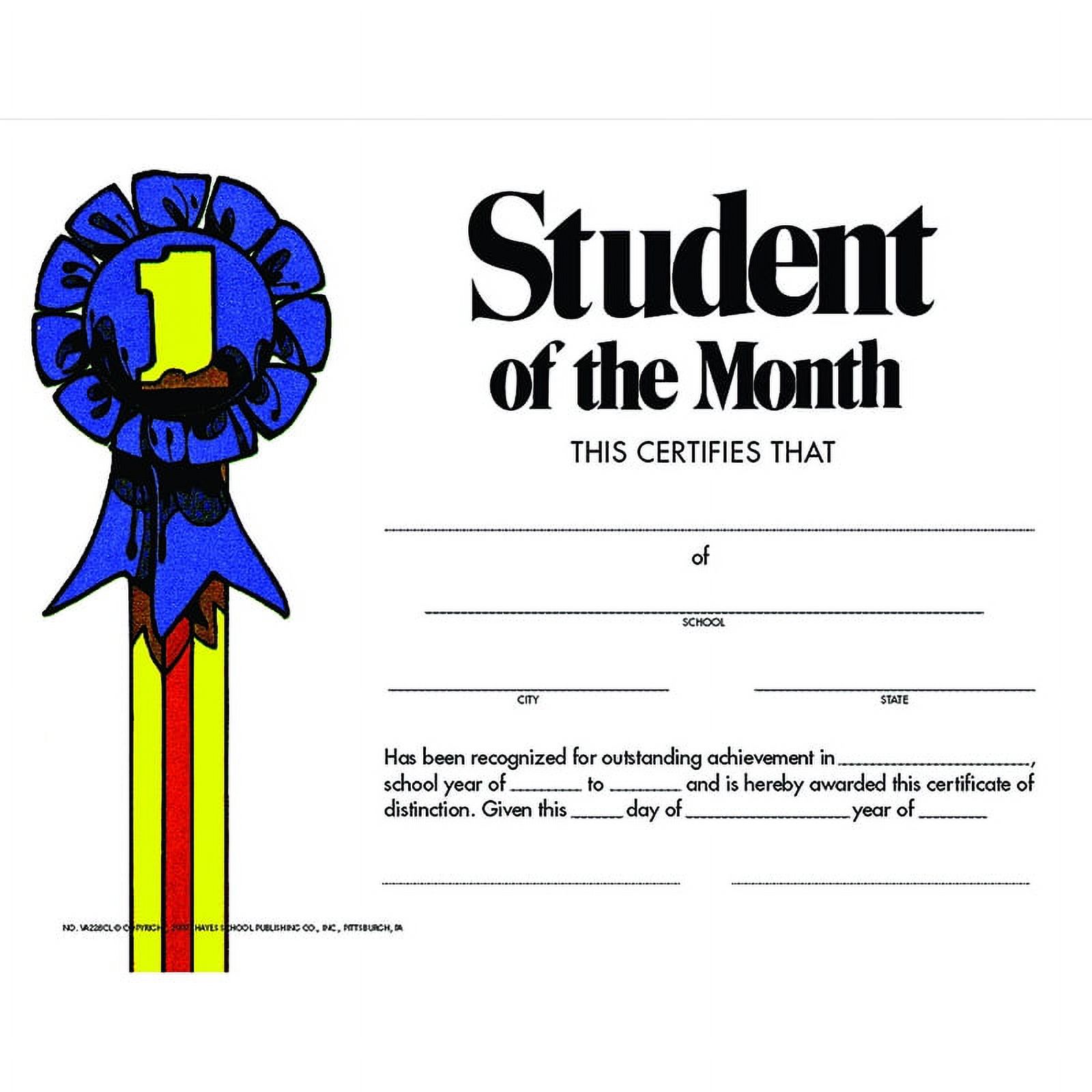 Student of the Month Certificate, Pack of 30, 8.5 student-of-the-month-certificate-pack-of-30-8-5-x-11-walmart-com
