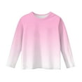 thumbnail image 2 of TQWQT Girls Graphic Long Sleeve Shirt Girls Tops Kids Crew Neck Tshirts Size 7-8 Cute Gradient Tween Girls Clothes Winter Outfits, 2 of 5