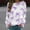 Purple, variant on Maxi Blouses for Womens Blue Long Sleeve Pullover Bow Print Crew Neck Blouses Teens Shirts M