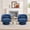 Velvet | navy blue, variant on Modern 360° Swivel Barrel Chair 2-Pack, Velvet Upholstered Round Lounge Armchair with Striped Backrest, Comfy Accent Chair for Living Room, Khaki