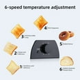 thumbnail image 3 of Toaster 2 Slice Wide Slot with 6 Preset Temperature and Timing Small Stainless Steel Bread Toaster with Manual Stop and Removable Crumb Tray for Home Kitchen Office, 3 of 7