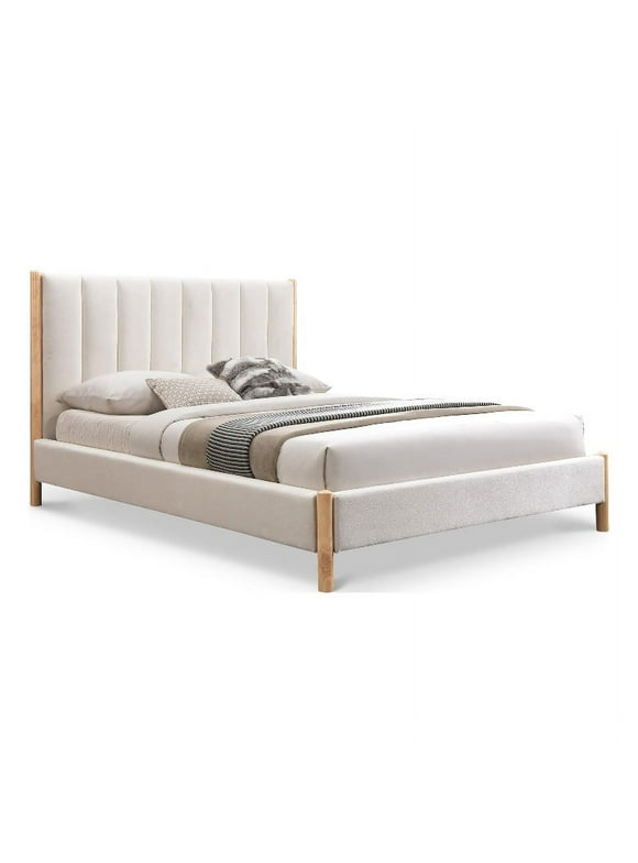 Meridian Furniture Kona Cream Fabric Queen Bed