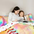thumbnail image 5 of jejeloiu Colorful Tie Dye Full Size Comforter Sets,Girls Baseball Bedding Comforter Set,Sports Game Bedding Sets For Teens,Luxury Bedroom Decor Reversible,3 Pieces, 5 of 8