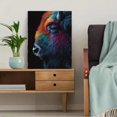 thumbnail image 5 of Colorful Bison Portrait Canvas Print Wall Art for Living Room Bedroom Office Den Dining Room, 5 of 8