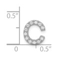 thumbnail image 4 of Real 14kt White Gold Diamond Letter C Initial Charm Pendant; for Adults and Teens; for Women and Men, 4 of 4