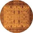 thumbnail image 1 of Ahgly Company Indoor Round Oriental Orange Traditional Area Rugs, 5' Round, 1 of 4