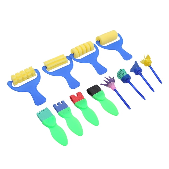 Pinceles para pintar con esponja ANGGREK Kit de herramientas para niños