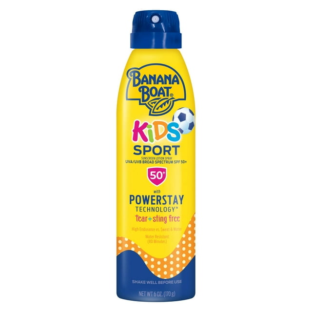 Loción de protección solar en aerosol Banana Boat Kids Sport SPF 50, 177 ml