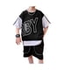 thumbnail image 1 of Jumpingount 2 uds. Ropa deportiva con letras para niños, Jersey holgado, pantalones cortos, ropa estampada, conjuntos de ropa informal, ropa de conjuntos de ropa Negro ciento sesenta, 1 of 6