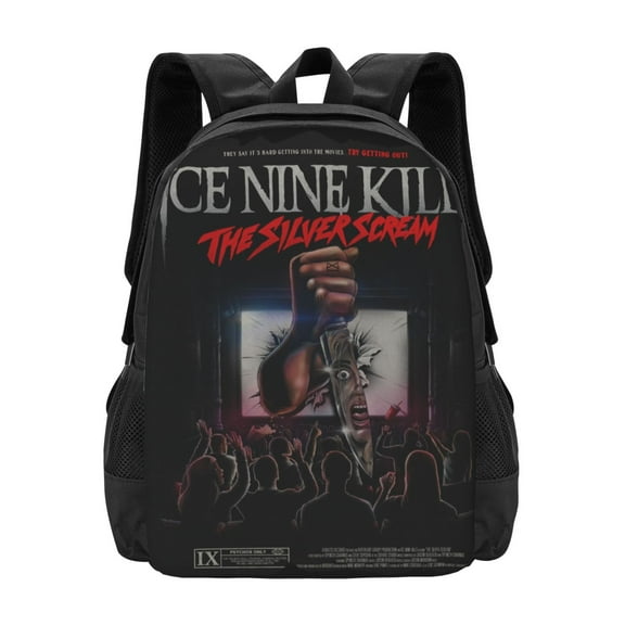 Ice Nine Kills The Silver Scream Backpack Fashion Travel Backpack Laptop Backpack 16 Inch Simple And Large Capacity
