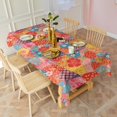 thumbnail image 3 of Pioneer Flower Floral Print Pattern Rectangle Tablecloth 60"x120", Waterproof Polyester Table Cloth, Wipeable Spillproof for Dining Camping Indoor Outdoor, 3 of 6