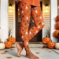 thumbnail image 5 of Oksale Plus Size Halloween Leggings for Women Funny Ghost Pumpkin Graphic Tights Casual Elastic Waisted Fall Winter Yoga Pants White 2XL, 5 of 7