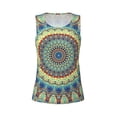 thumbnail image 4 of Haiem Round Mandala1 Workout Tank Tops for Women, Athletic Sports Slim-Fit Tank Tops, Compression Sleeveless Dry Fit Shirts,Athletic Shirt-, 4 of 9
